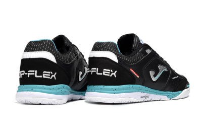 Men's Joma Top Flex IC Football Shoes - Black/Silver/Blue
