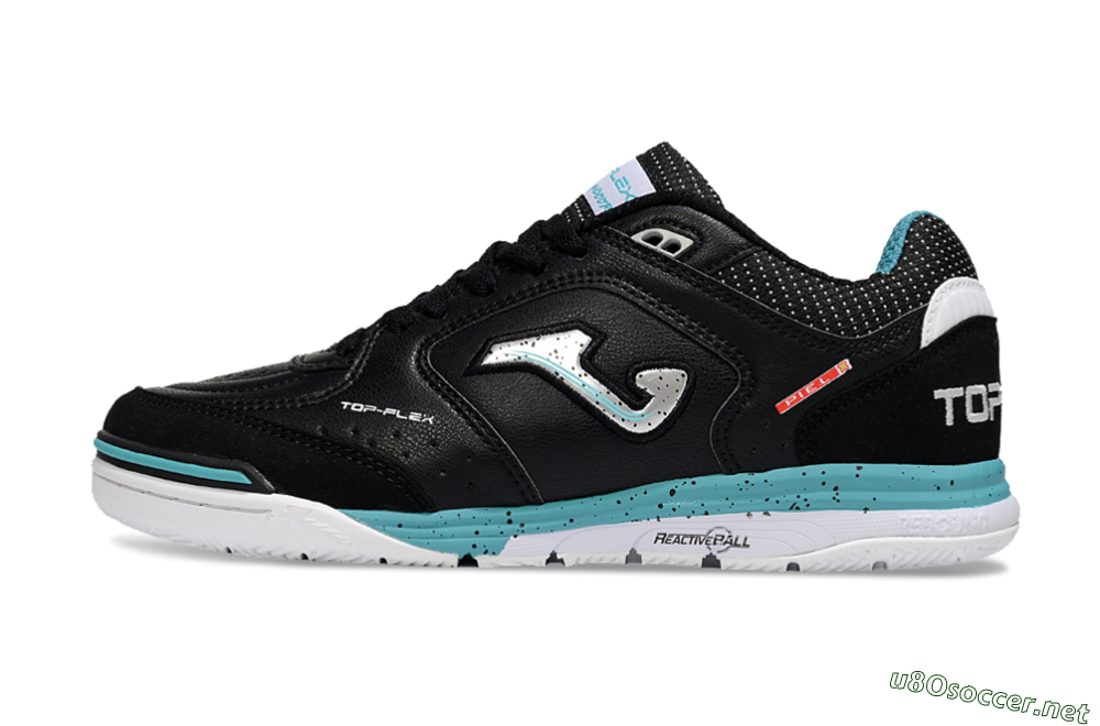 Men's Joma Top Flex IC Football Shoes - Black/Silver/Blue 0