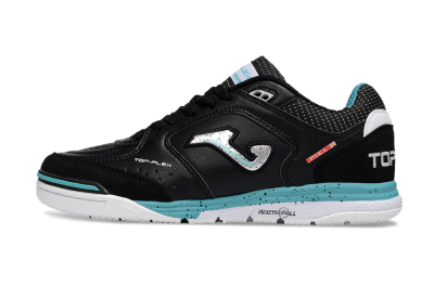 Men's Joma Top Flex IC Football Shoes - Black/Silver/Blue