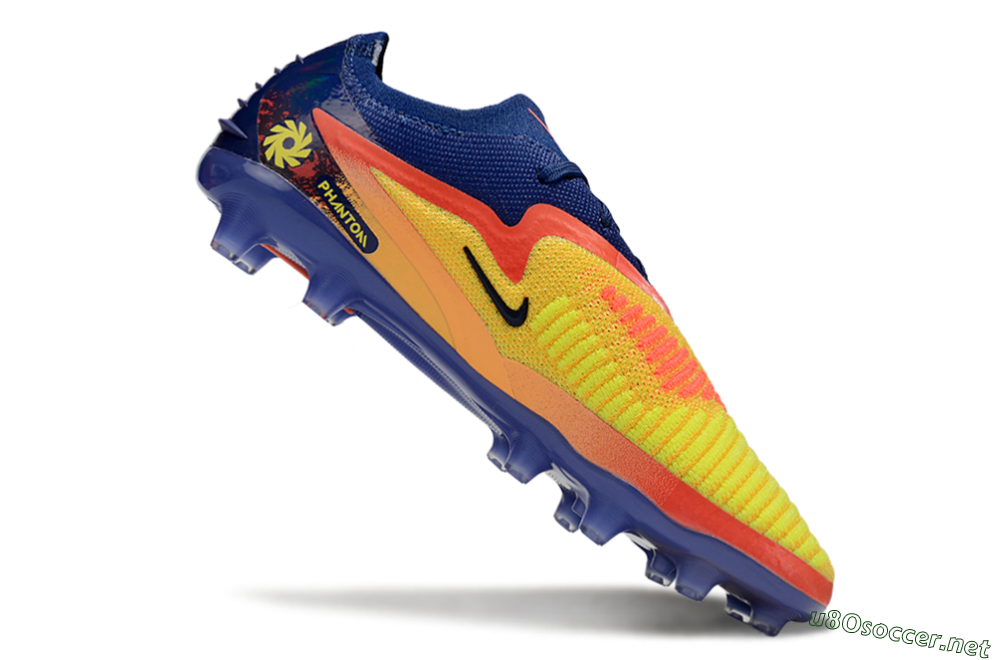 Unisex Nike Phantom 6 Elite AG Football Boots - Yellow/Red/Blue 4
