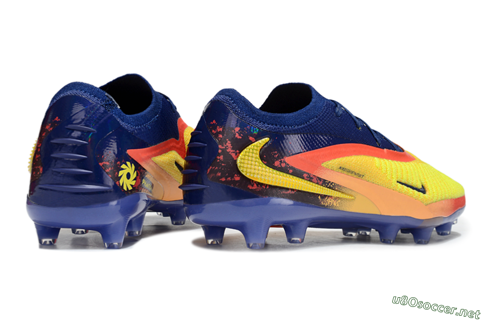 Unisex Nike Phantom 6 Elite AG Football Boots - Yellow/Red/Blue 6