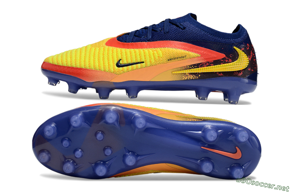 Unisex Nike Phantom 6 Elite AG Football Boots - Yellow/Red/Blue 1