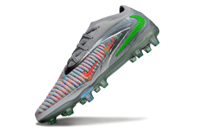 Unisex Nike Phantom 6 Elite AG Football Boots - Grey/Silver/Red