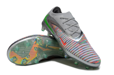 Unisex Nike Phantom 6 Elite AG Football Boots - Grey/Silver/Red