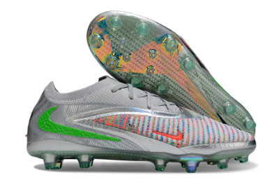 Unisex Nike Phantom 6 Elite AG Football Boots - Grey/Silver/Red