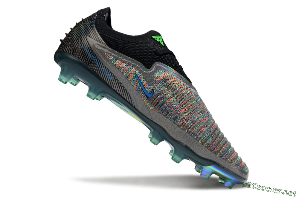 Unisex Nike Phantom 6 Elite AG Football Boots - Black/Grey/Silver 4