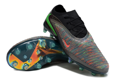 Unisex Nike Phantom 6 Elite AG Football Boots - Black/Grey/Silver