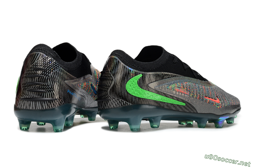 Unisex Nike Phantom 6 Elite AG Football Boots - Black/Grey/Silver 6