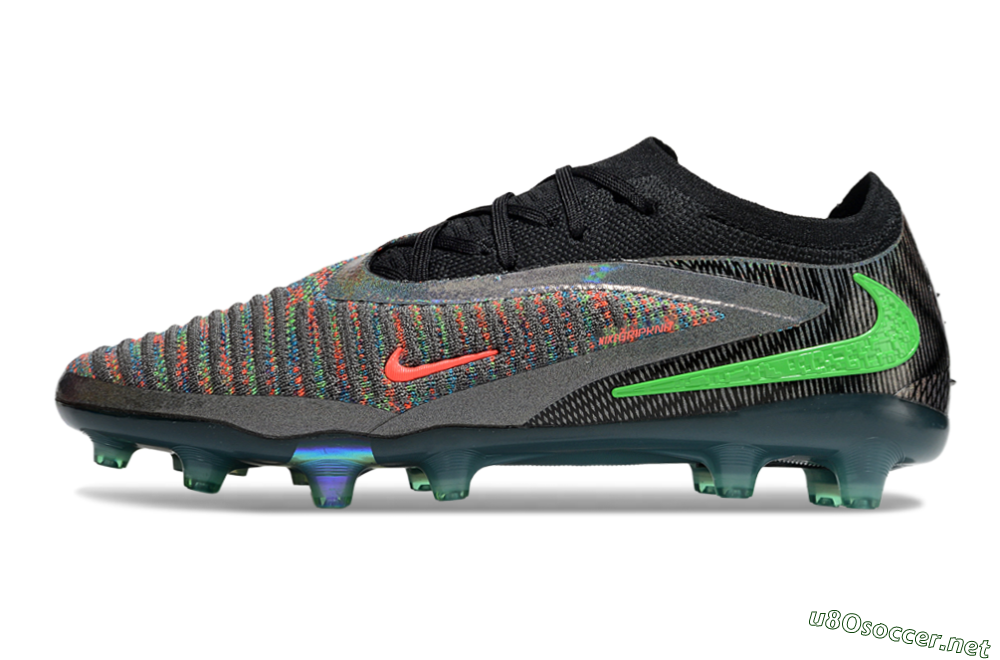 Unisex Nike Phantom 6 Elite AG Football Boots - Black/Grey/Silver 0