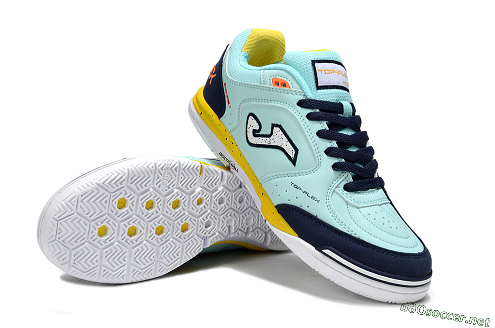 Men's Joma Top Flex IC Football Shoes - Jade/Silver/Blue 3