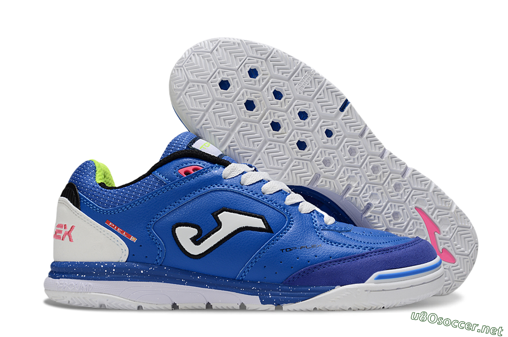 Men's Joma Top Flex IC Football Shoes - Blue/White/Pink 2