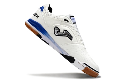Men's Joma Top Flex IC Football Shoes - White/Silver/Blue