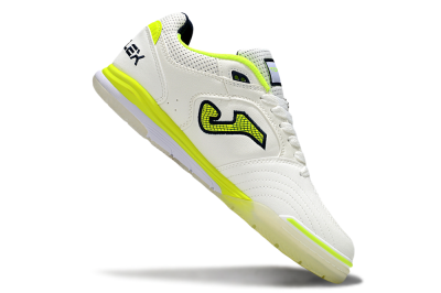 Men's Joma Top Flex IC Football Shoes - White/Yellow/Black