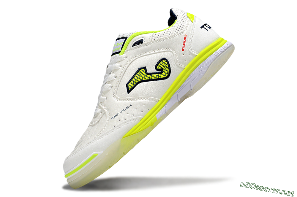 Men's Joma Top Flex IC Football Shoes - White/Yellow/Black 5
