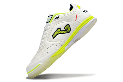 Men's Joma Top Flex IC Football Shoes - White/Yellow/Black