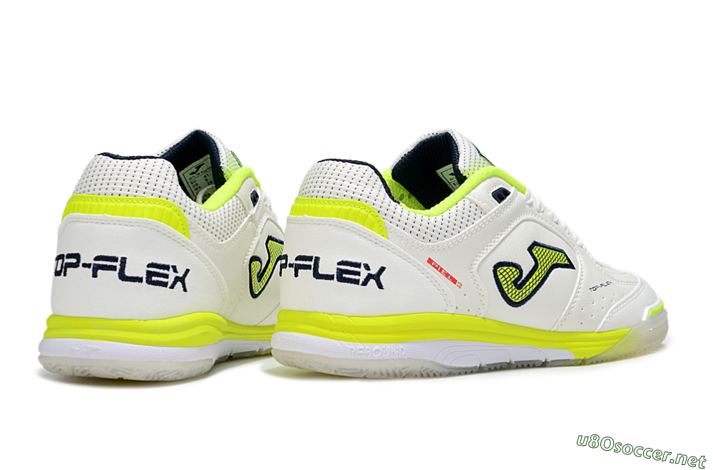 Men's Joma Top Flex IC Football Shoes - White/Yellow/Black 6