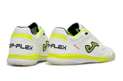 Men's Joma Top Flex IC Football Shoes - White/Yellow/Black