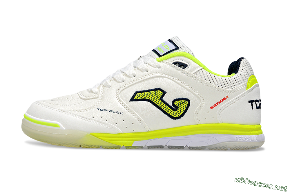 Men's Joma Top Flex IC Football Shoes - White/Yellow/Black 0