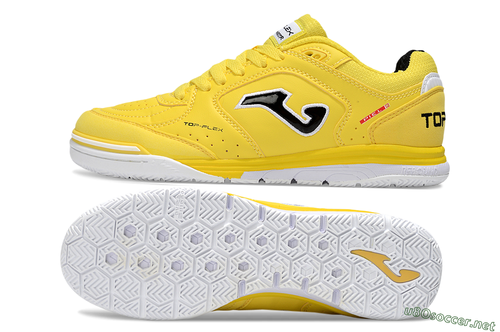 Men's Joma Top Flex IC Football Shoes - Yellow/Black/White 1