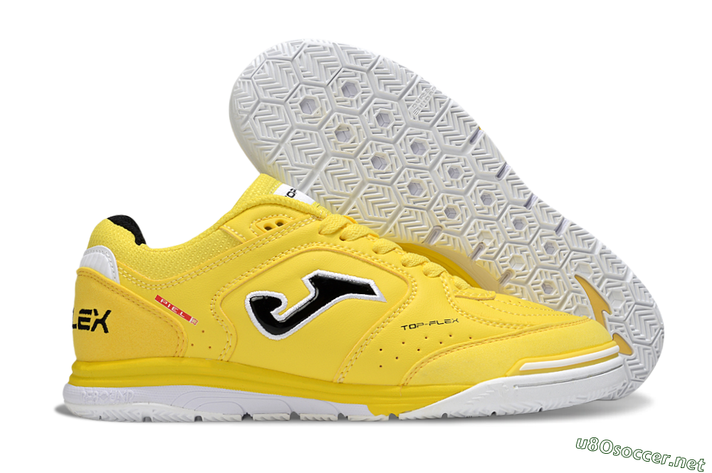 Men's Joma Top Flex IC Football Shoes - Yellow/Black/White 2