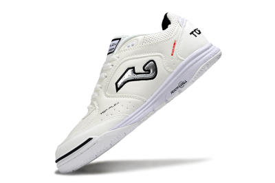 Men's Joma Top Flex IC Football Shoes - White/Silver/Black