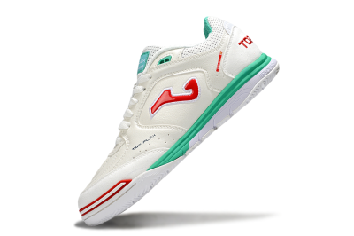 Men's Joma Top Flex IC Football Shoes - White/Red/Green