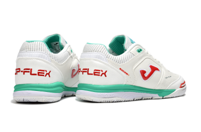 Men's Joma Top Flex IC Football Shoes - White/Red/Green