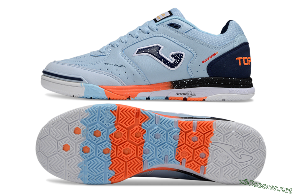 Men's Joma Top Flex IC Football Shoes - Jade/Blue/White 1
