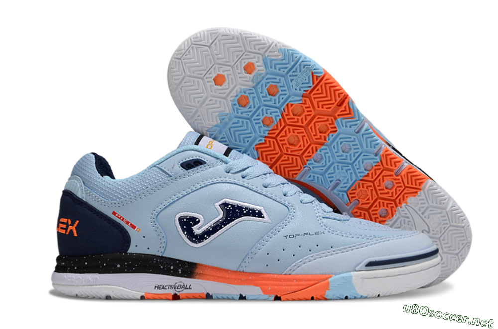 Men's Joma Top Flex IC Football Shoes - Jade/Blue/White 2