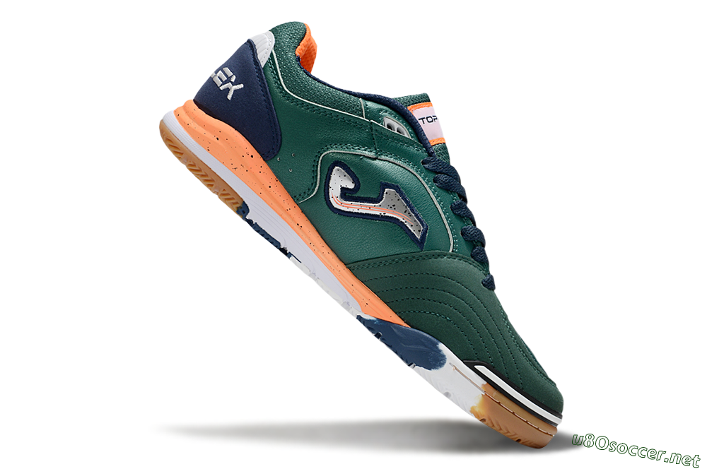 Men's Joma Top Flex IC Football Shoes - Green/Silver/Blue 4