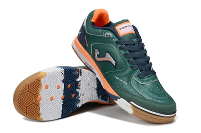 Men's Joma Top Flex IC Football Shoes - Green/Silver/Blue