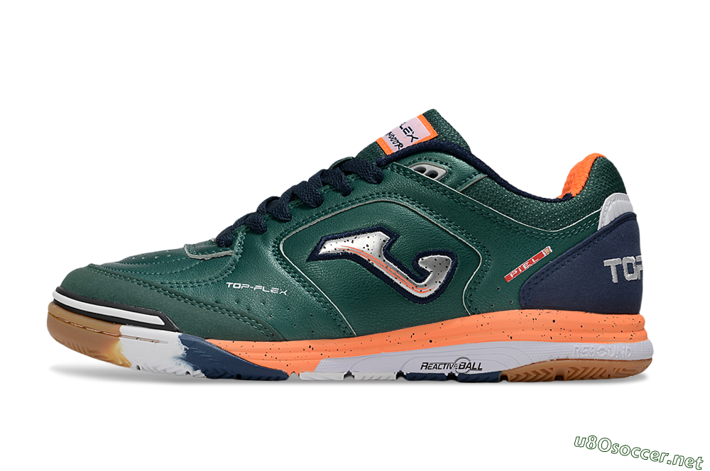 Men's Joma Top Flex IC Football Shoes - Green/Silver/Blue 0