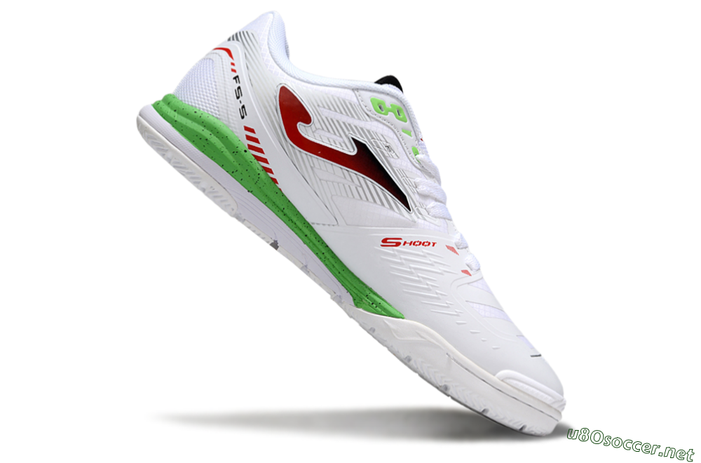 Men's Joma Top Flex IC Football Shoes - White/Red/Yellow 4