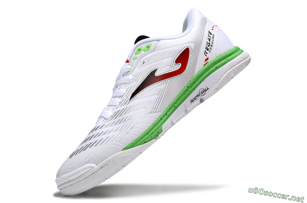 Men's Joma Top Flex IC Football Shoes - White/Red/Yellow 5