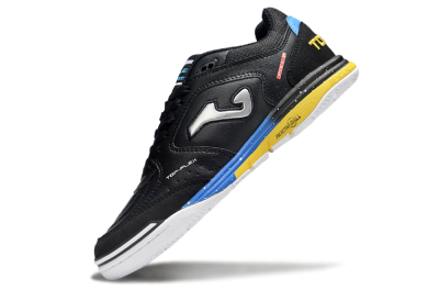 Men's Joma Top Flex IC Football Shoes - Black/Silver/Yellow