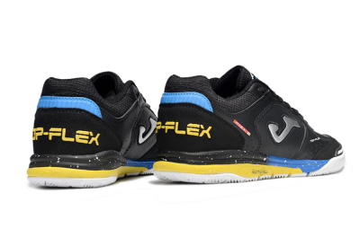 Men's Joma Top Flex IC Football Shoes - Black/Silver/Yellow
