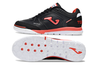 Men's Joma Top Flex IC Football Shoes - Black/Red/White
