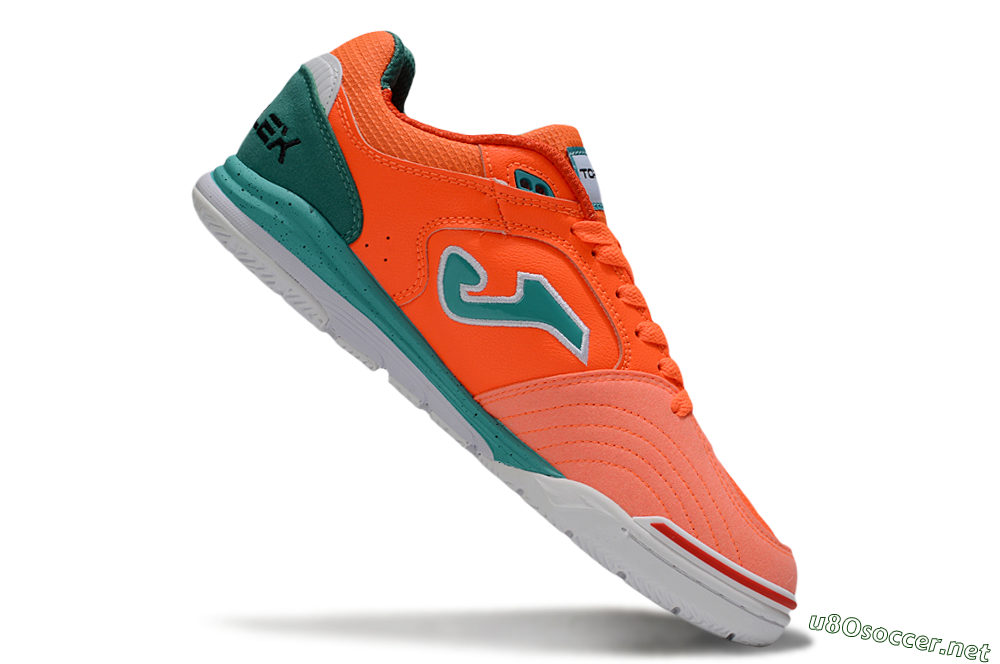 Men's Joma Top Flex IC Football Shoes - Red/Jade/White 4