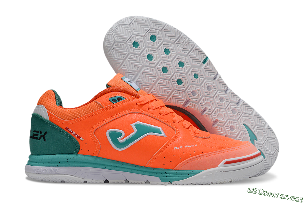 Men's Joma Top Flex IC Football Shoes - Red/Jade/White 2