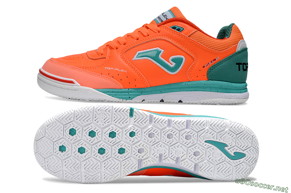 Men's Joma Top Flex IC Football Shoes - Red/Jade/White 1