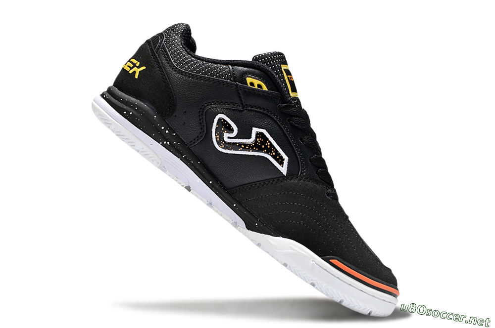 Men's Joma Top Flex IC Football Shoes - White/Black/Yellow 4