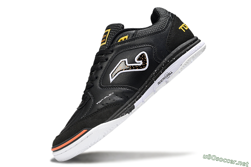 Men's Joma Top Flex IC Football Shoes - White/Black/Yellow 5