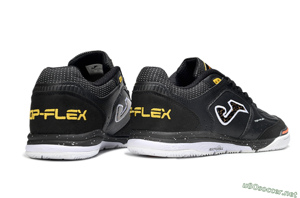 Men's Joma Top Flex IC Football Shoes - White/Black/Yellow 6