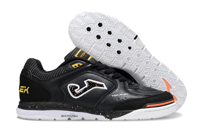 Men's Joma Top Flex IC Football Shoes - White/Black/Yellow
