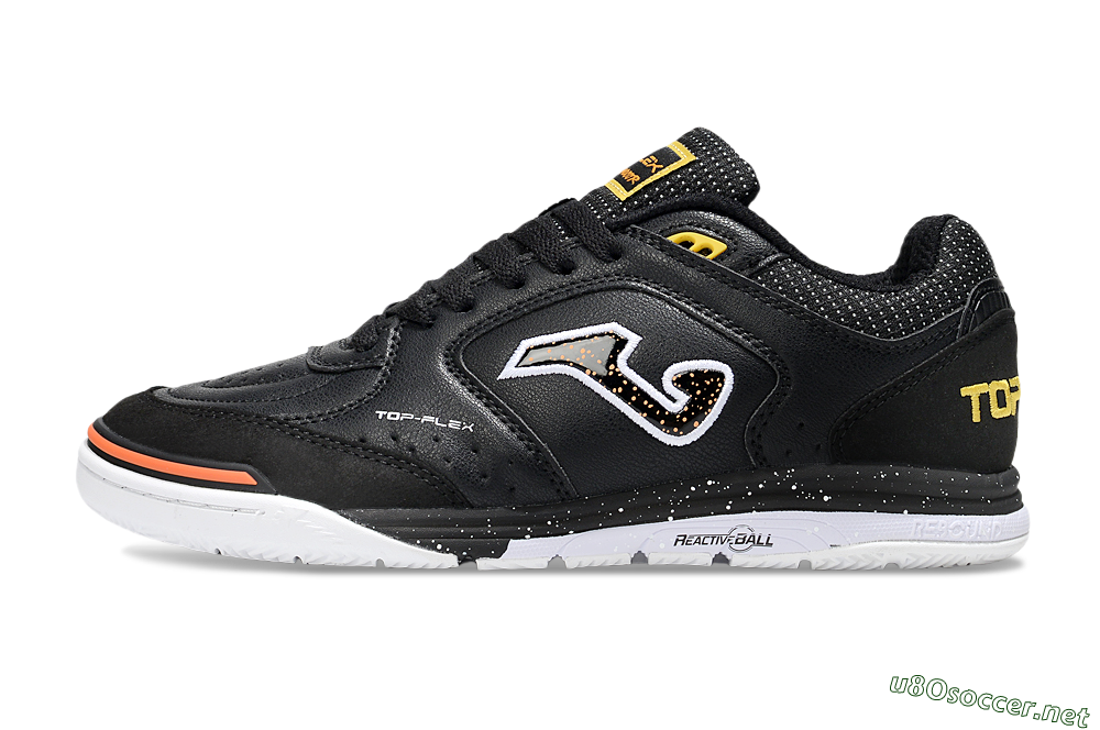 Men's Joma Top Flex IC Football Shoes - White/Black/Yellow 0