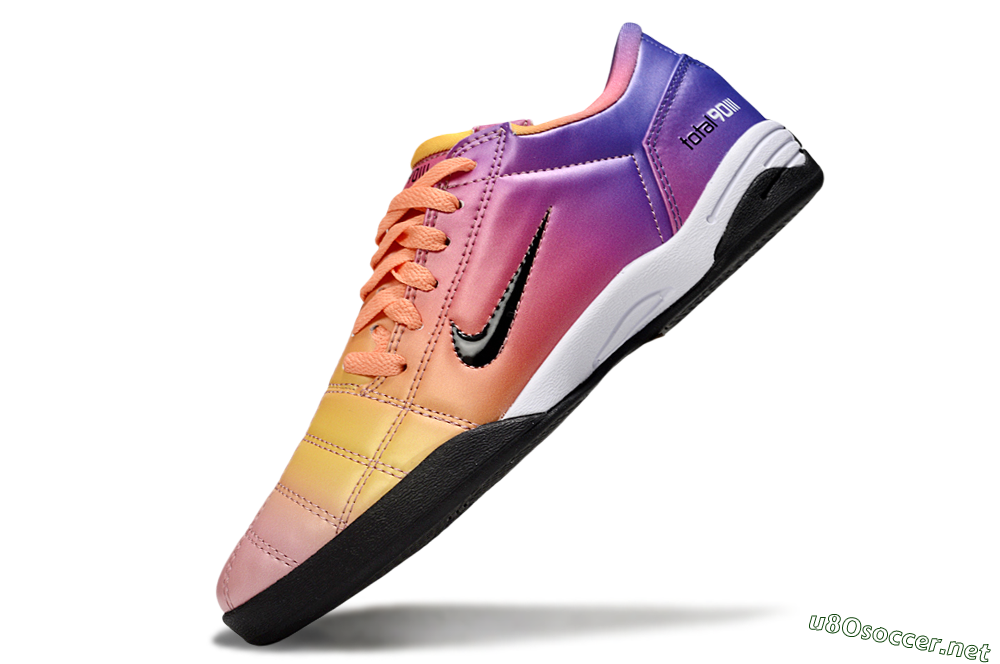 Unisex Nike Total 90 III IC Football Shoes - Pink/Yellow/Purple 5