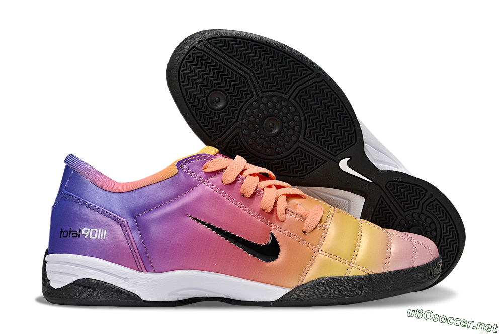 Unisex Nike Total 90 III IC Football Shoes - Pink/Yellow/Purple 2