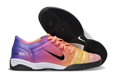 Unisex Nike Total 90 III IC Football Shoes - Pink/Yellow/Purple