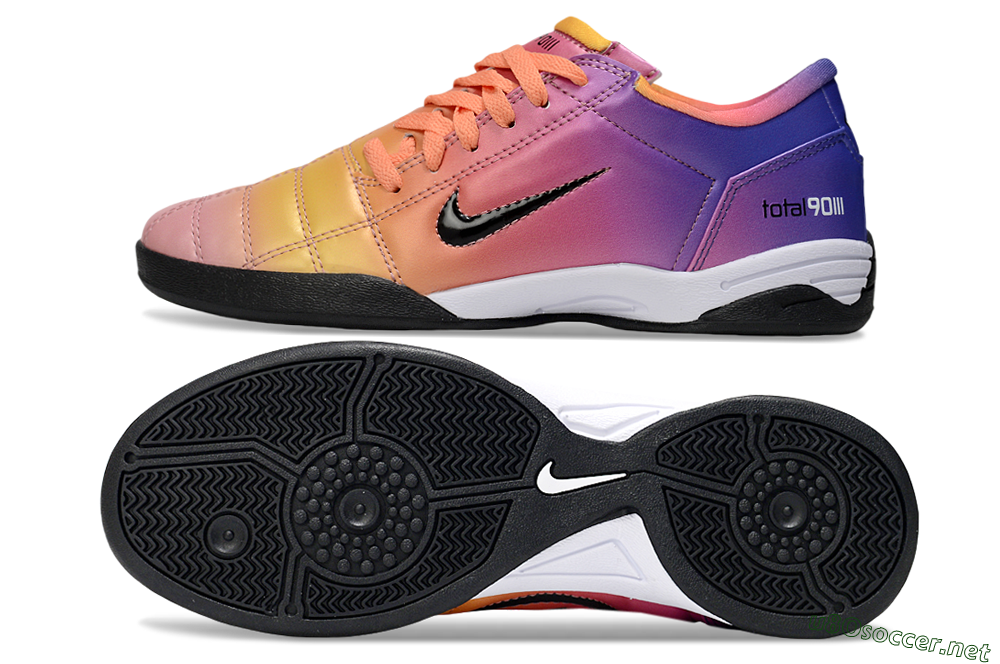 Unisex Nike Total 90 III IC Football Shoes - Pink/Yellow/Purple 1
