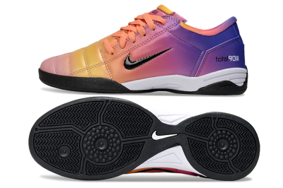 Unisex Nike Total 90 III IC Football Shoes - Pink/Yellow/Purple